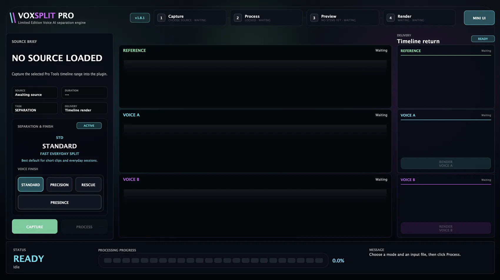 VOXSPLIT PRO full interface, ready to import